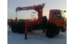 Седельный тягач КамАЗ-53228 с КМУ Kаnglim KS1256 GII г\п7т.